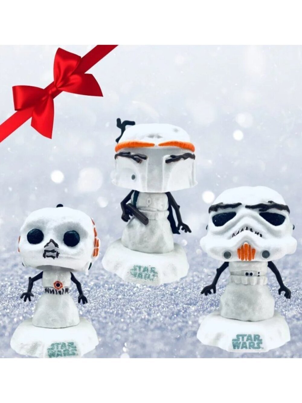 ☃️ LOT of 3 Funko Pop! Star Wars – Holiday Snowman Series ☃️